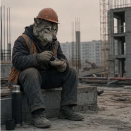 Волк на стройке